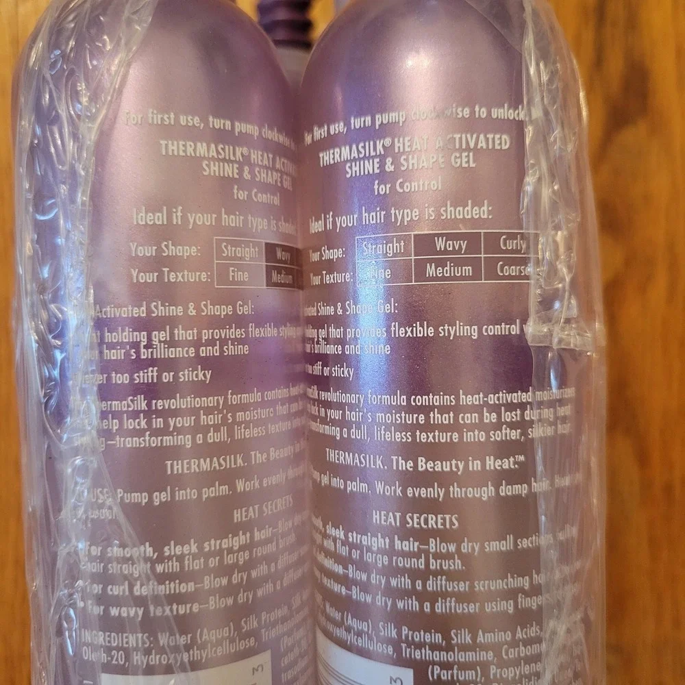 Helene Curtis Thermasilk Heat Activated‎ Shine Shape Gel Control 6 Pack NEW